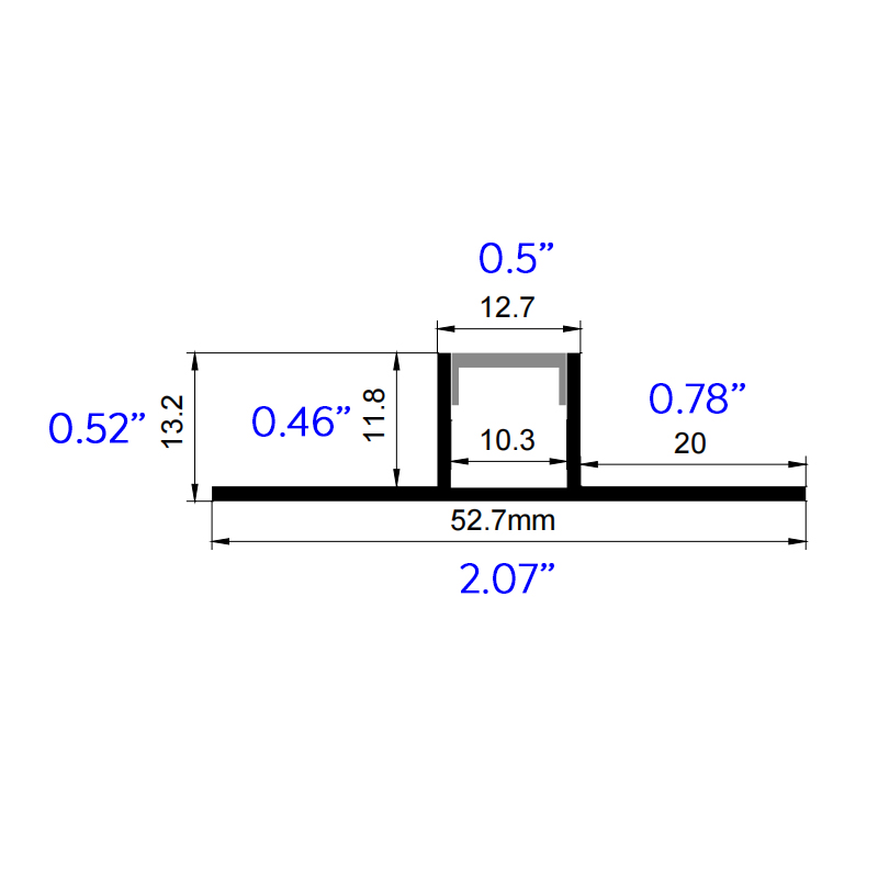 UD Series Curved Plasterboard And Tile Wall Lighting Channel