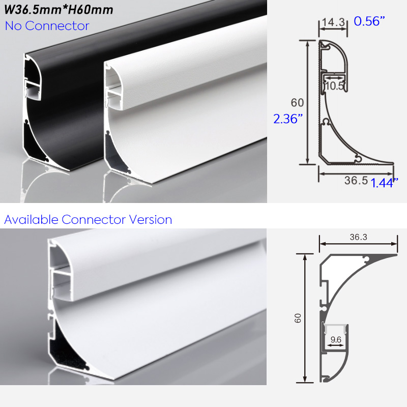 Versatile Aluminum LED Cornice Moulding Size