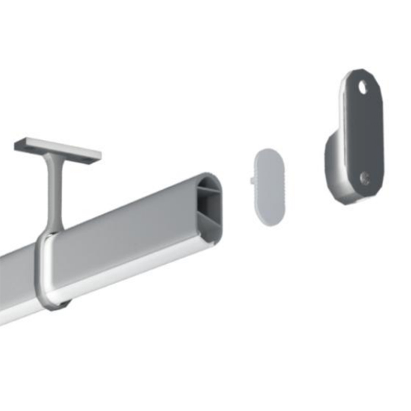 Garderobenschrank-Hängestange, Aluminium-LED-Kanal für 12 mm 5050 LED-Lichtleisten