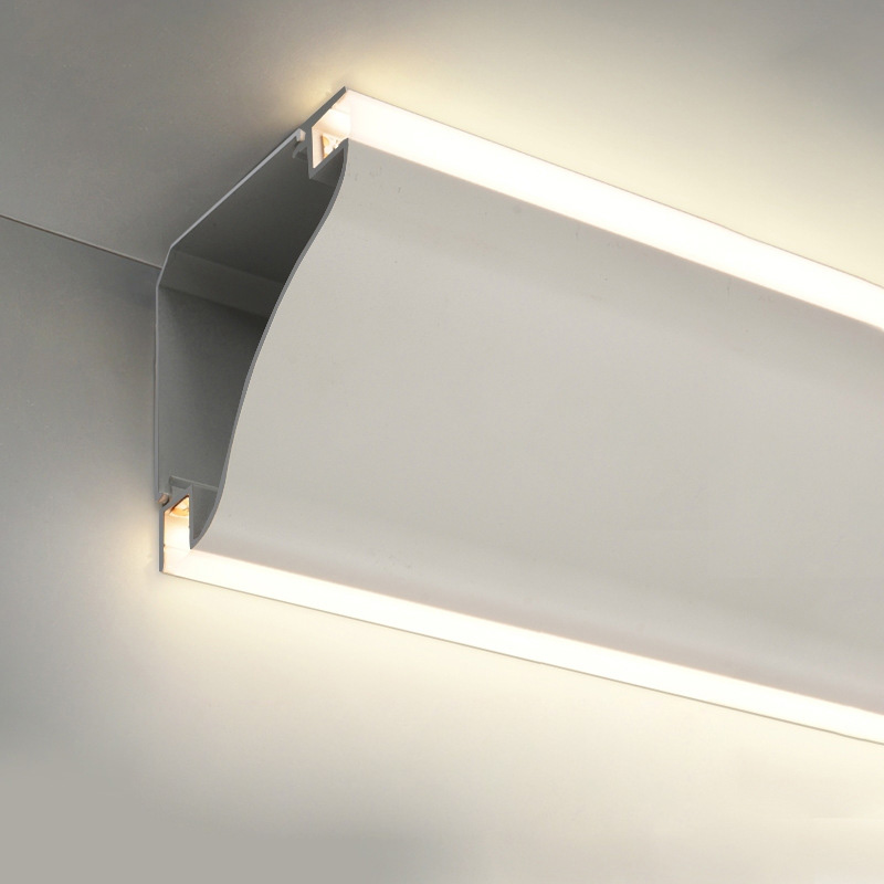 Weiße moderne Decken-Eck-LED-Kronenform für 8mm Doppel-Lichtschlauch Weiße moderne Decken-Eck-LED-Kronenform für 8mm Doppel-Lichtschlauch
