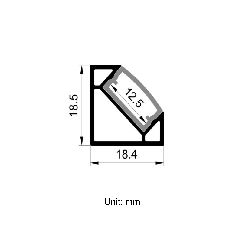 Vodotěsný LED hliníkový profil pro 12mm LED osvětlovací pás Vodotěsný LED hliníkový profil pro 12mm LED osvětlovací pás