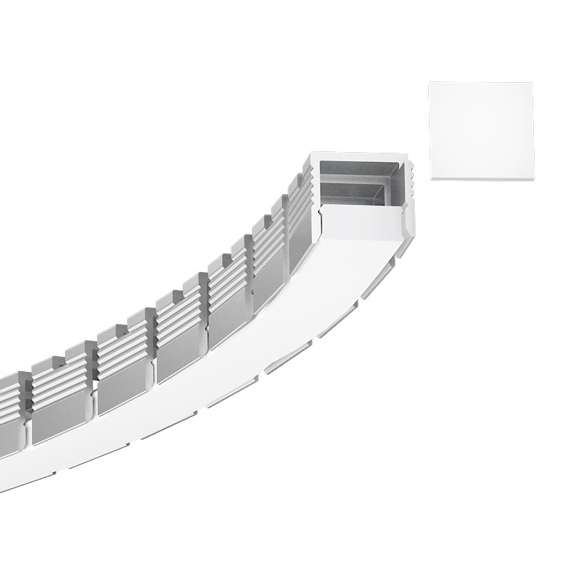 12.7 mm * 12.2 mm biegsamer LED-Streifenkanal für 5 mm flexible LED-Streifenlichter