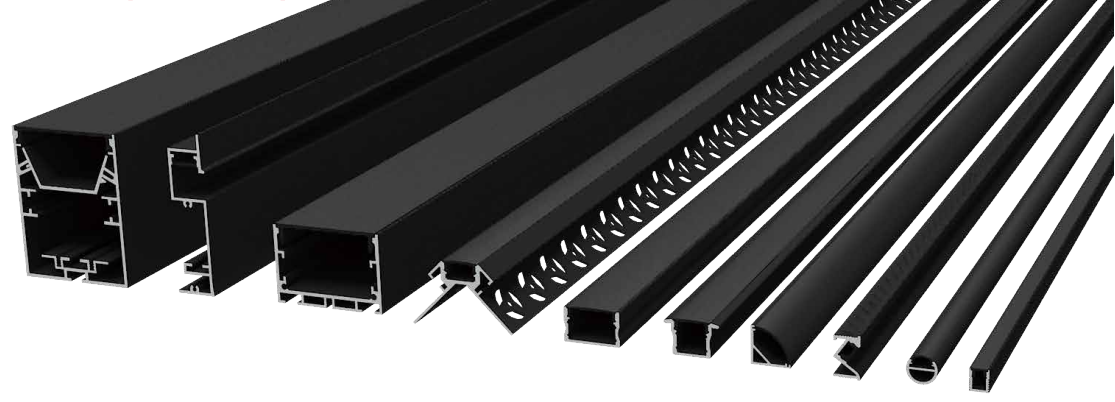 Black LED Strip Light Channel Diffusers - SuperLightingLED