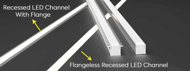Flange Vs Flangeless Recessed Led Channel Lighting