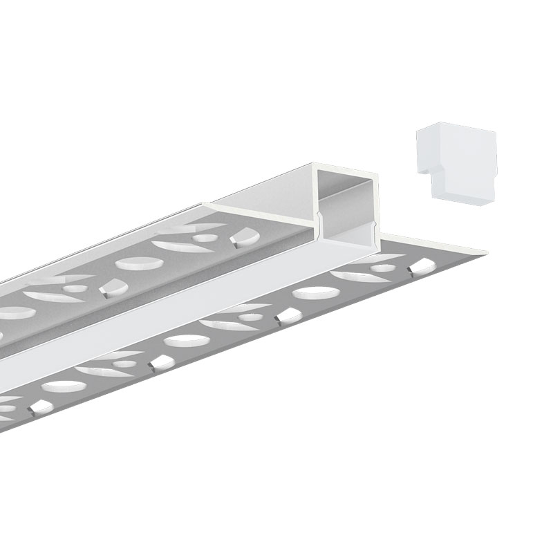 Zapuštěný lineární LED ALU kanál, úzký světelný paprsek, pro 10mm pásková světla