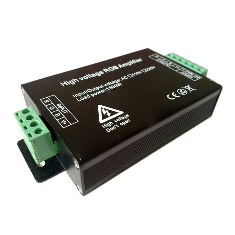 Výkonový zesilovač AC110/220V pro vysokonapěťová RGB LED pásková světla Výkonový zesilovač AC110/220V pro vysokonapěťová RGB LED pásková světla