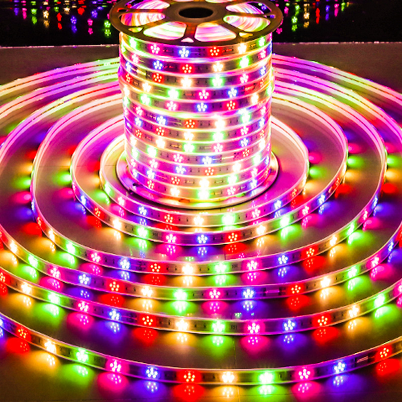 High Voltage AC110V 2835SMD 6Colors Snow Chasing IP67 Waterproof LED Strip Lights - 180LEDs/M 32.8-328Ft Roll High Voltage AC110V 2835SMD 6Colors Snow Chasing IP67 Waterproof LED Strip Lights - 180LEDs/M 32.8-328Ft Roll