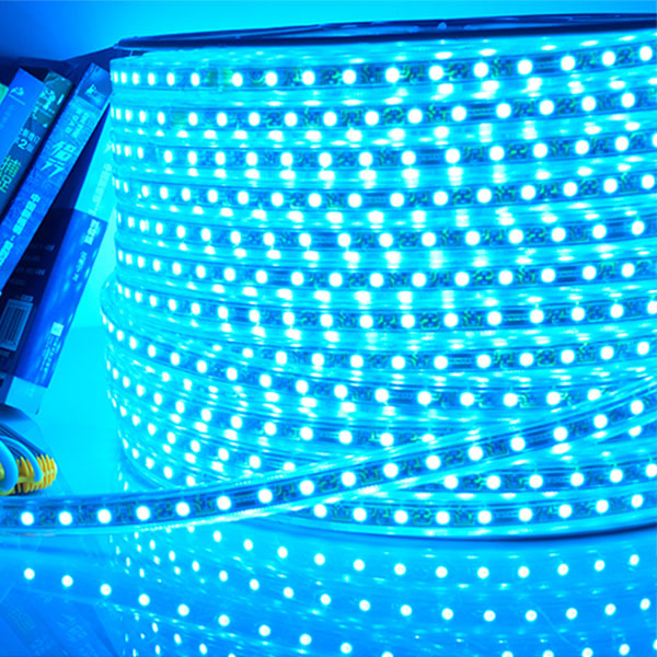 SMD5050 High Voltage AC110&220V Color Change RGB High Bright LED Stripes, Vodotěsné IP67, 60LEDs na metr, 10~100 metrů (32.8~328ft) na cívku Prodejem