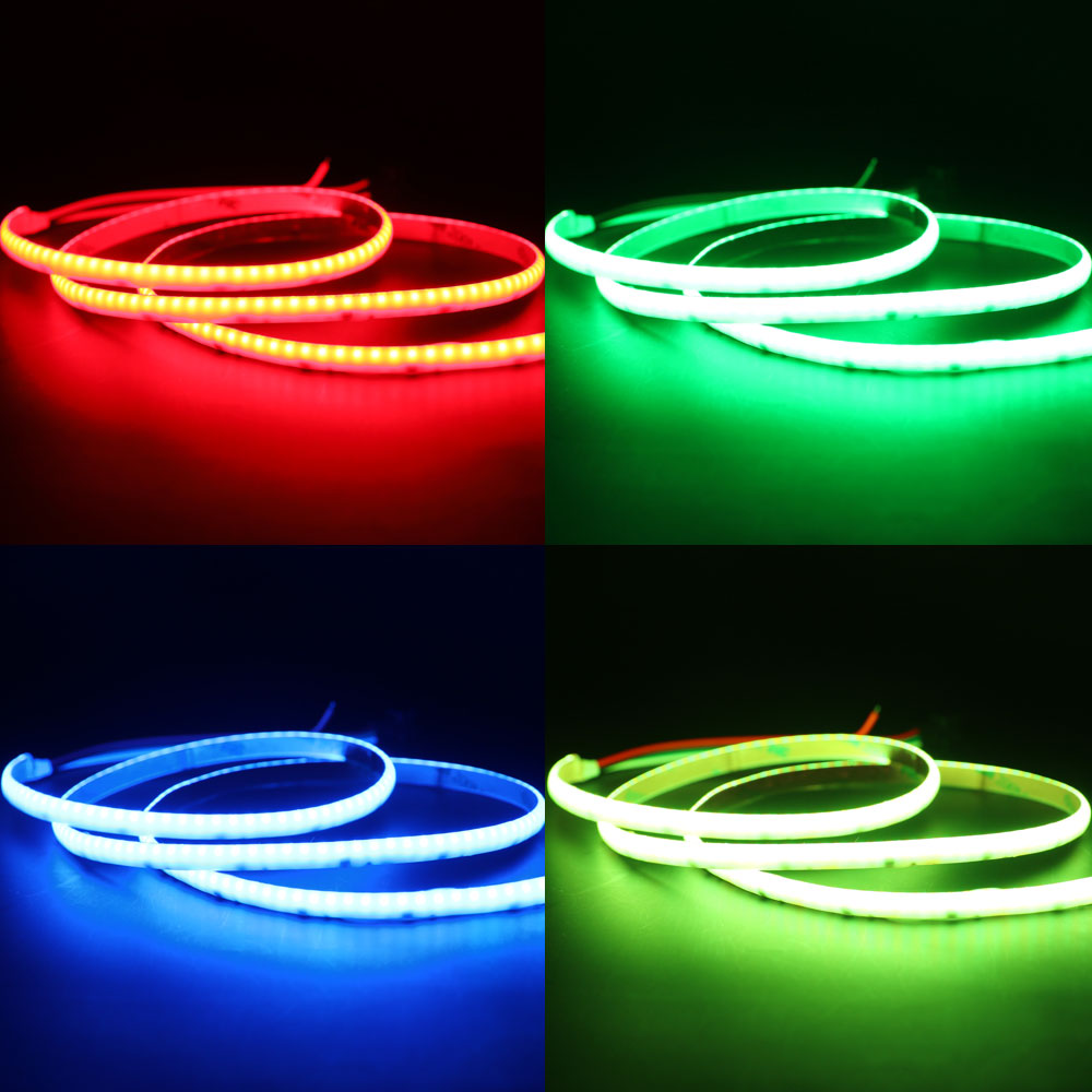 12V WS2811 adresovatelný RGB 7mm LED COB světelný pás 648 LED/m, 36 IC/m 12V WS2811 adresovatelný RGB 7mm LED COB světelný pás 648 LED/m, 36 IC/m