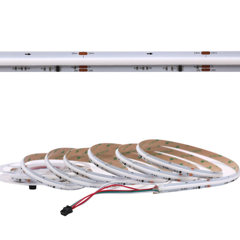 24 Volt adressierbarer RGBW-LED-COB-Lichtstreifen, ultrahell, 784 LEDs/m 24 Volt adressierbarer RGBW-LED-COB-Lichtstreifen, ultrahell, 784 LEDs/m