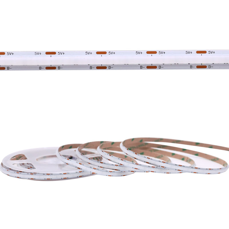 5V 576 čipů/m 8mm COB RGB LED pásková světla měnící barvu 5V 576 čipů/m 8mm COB RGB LED pásková světla měnící barvu