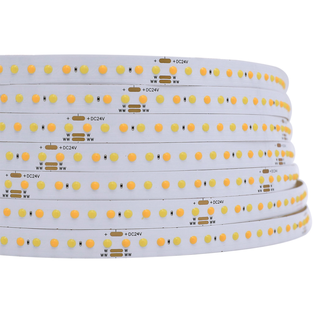 DC24V 10mm Široké 90 CRI 16.4Ft 800LED Flexibilní laditelné bílé COB LED páskové světlo
