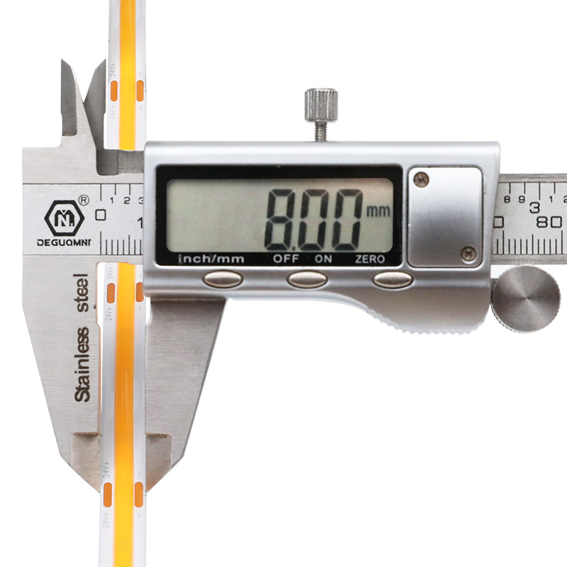 Hoher CRI 90 FOB 480Chips/M Gelbes Farblicht Flexible COB-LED-Streifenlichter – DC12/24V – 16.4ft/5m pro Rolle Hoher CRI 90 FOB 480Chips/M Gelbes Farblicht Flexible COB-LED-Streifenlichter – DC12/24V – 16.4ft/5m pro Rolle