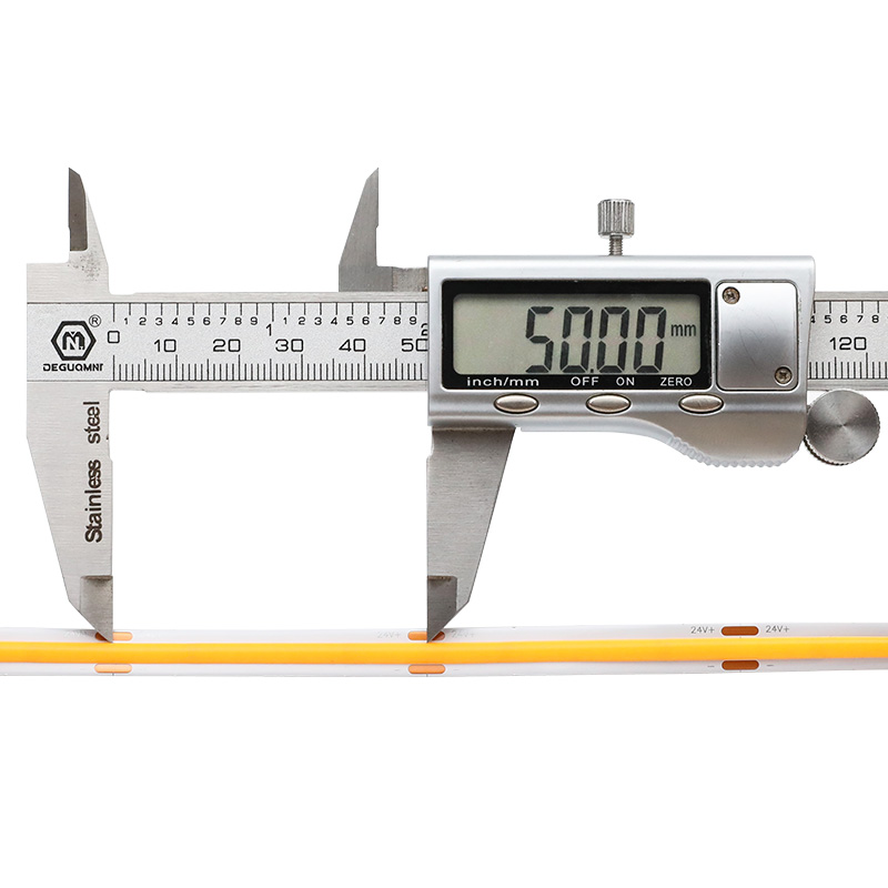 Hoher CRI 90 FOB 480Chips/M Gelbes Farblicht Flexible COB-LED-Streifenlichter – DC12/24V – 16.4ft/5m pro Rolle Hoher CRI 90 FOB 480Chips/M Gelbes Farblicht Flexible COB-LED-Streifenlichter – DC12/24V – 16.4ft/5m pro Rolle