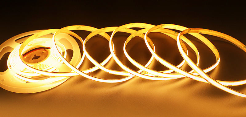 Gelber flexibler COB-LED-Lichtstreifen