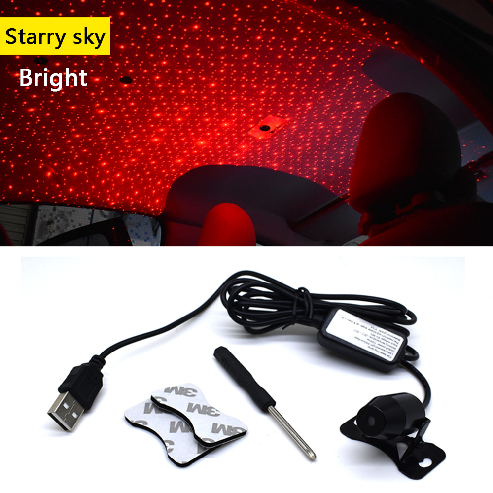 5V 5W hvězdné světlo LED projekce Dekorativní světlo USB Atmosférické světlo upravené Streamer ovládání zvuku střechy auta