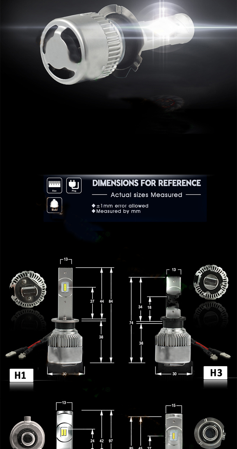 H7 LED Bulb 12V 25W (Set of 2)