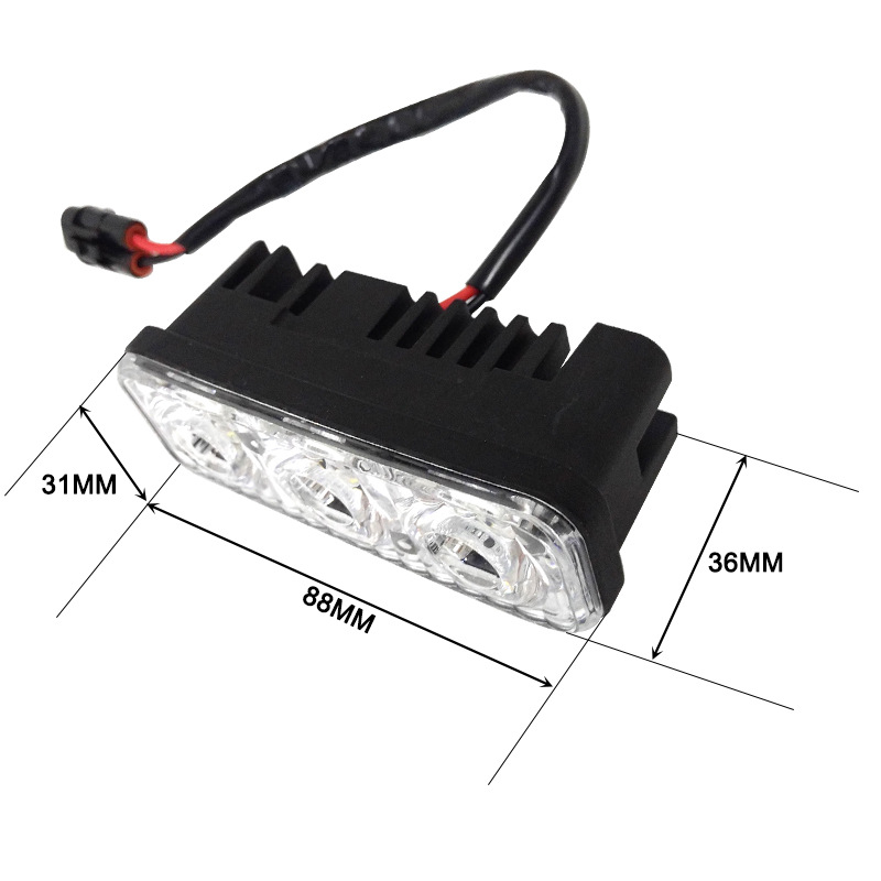 DC 12V 6W Externe Fahrlichter, wasserdichte LED-Arbeitsscheinwerfer, Kfz-LED-Tagfahrlichter DC 12V 6W Externe Fahrlichter, wasserdichte LED-Arbeitsscheinwerfer, Kfz-LED-Tagfahrlichter