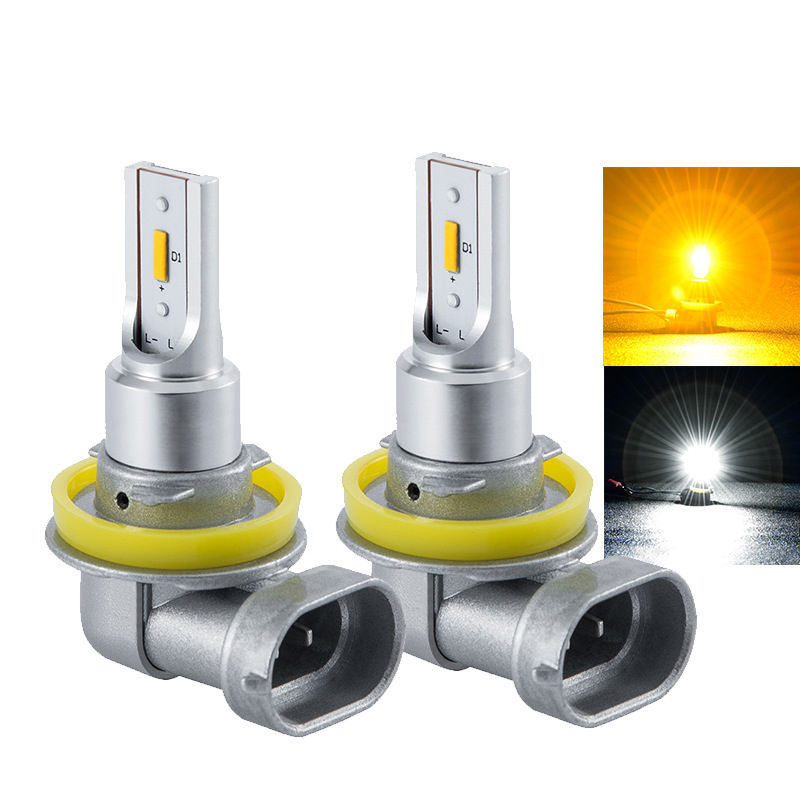 DC 9–36 V, 72 W/Paar, 3000/6000 K, 9005/HB3, 9006/HB4, H11/H8/H9, LED-Auto-Superheller Nebelscheinwerfer, goldfarbene Scheinwerfer