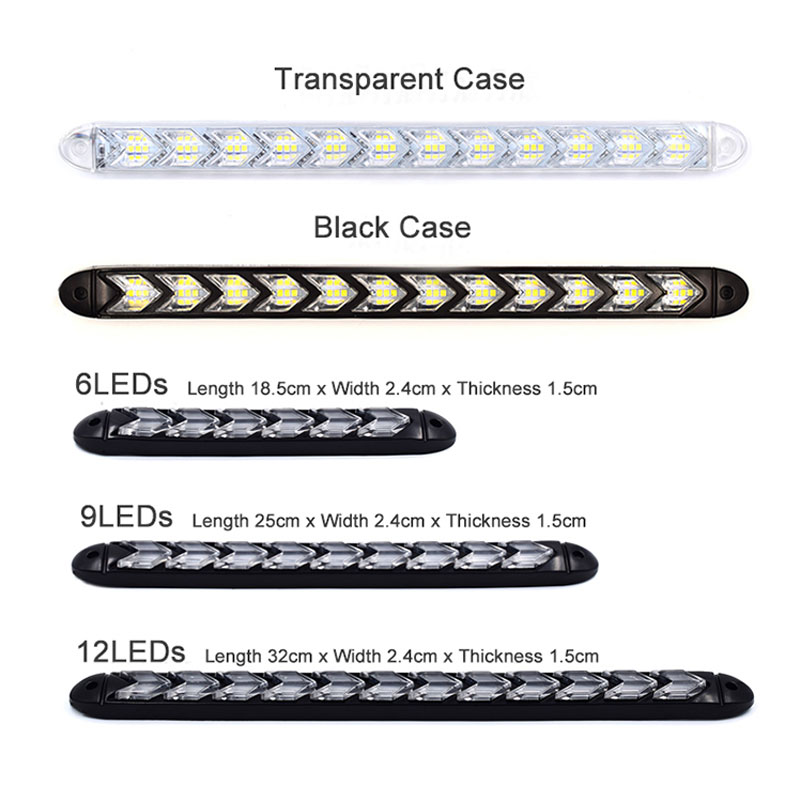 Car LED Daytime Running Lights & Turn Signal Lights, Arrow Design