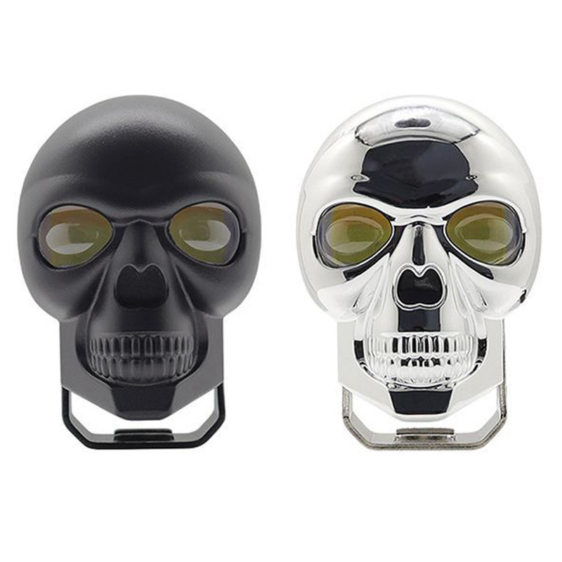 Fern- und Abblendlicht Totenkopf LED Motorradscheinwerfer
