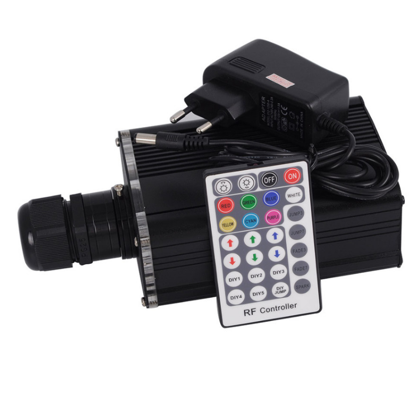 16 W RGBW 4 Steckertypauswahl 28-Tasten-RF-Fernbedienungs-LED-Glasfaser-Engine-Treiber für Glasfaser