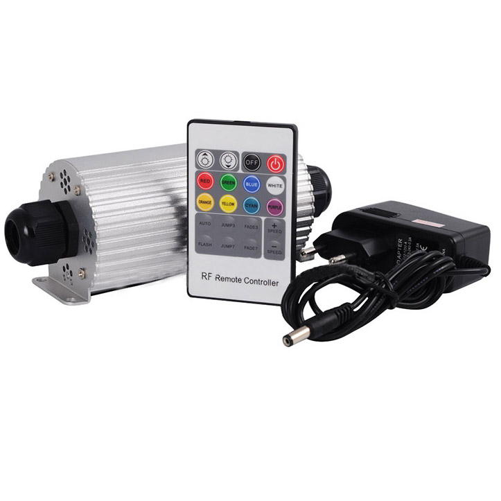 20W RGB 4 Výběr typu zástrčky s dvojitými hlavami 20key RF Remote LED Fiber Optic Engine Driver pro optická vlákna 20W RGB 4 Výběr typu zástrčky s dvojitými hlavami 20key RF Remote LED Fiber Optic Engine Driver pro optická vlákna