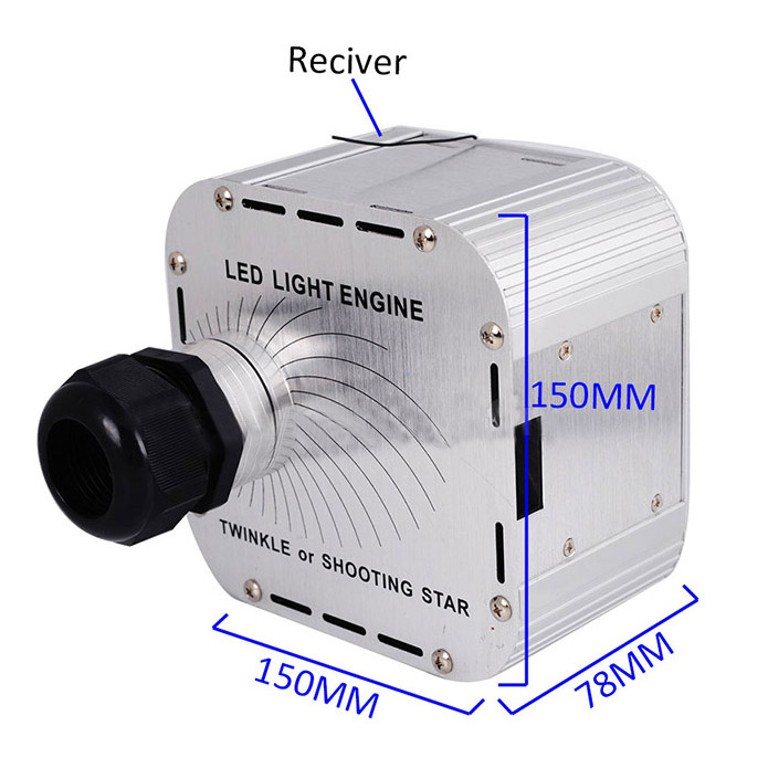 32W 110~240V RGBW Selection 28klíčový RF dálkový ovladač na obloze, vícebarevná světla blikající korálky+kolo LED Fiber Optic Light Engine