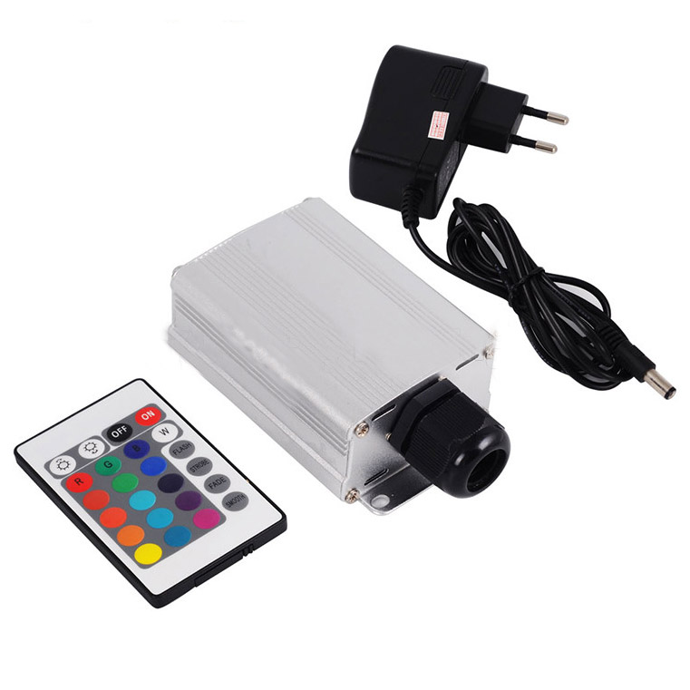 7W RGB 50~60Hz 4 Steckertypauswahl 24-Tasten-IR-Fernbedienung LED-Glasfasermotor