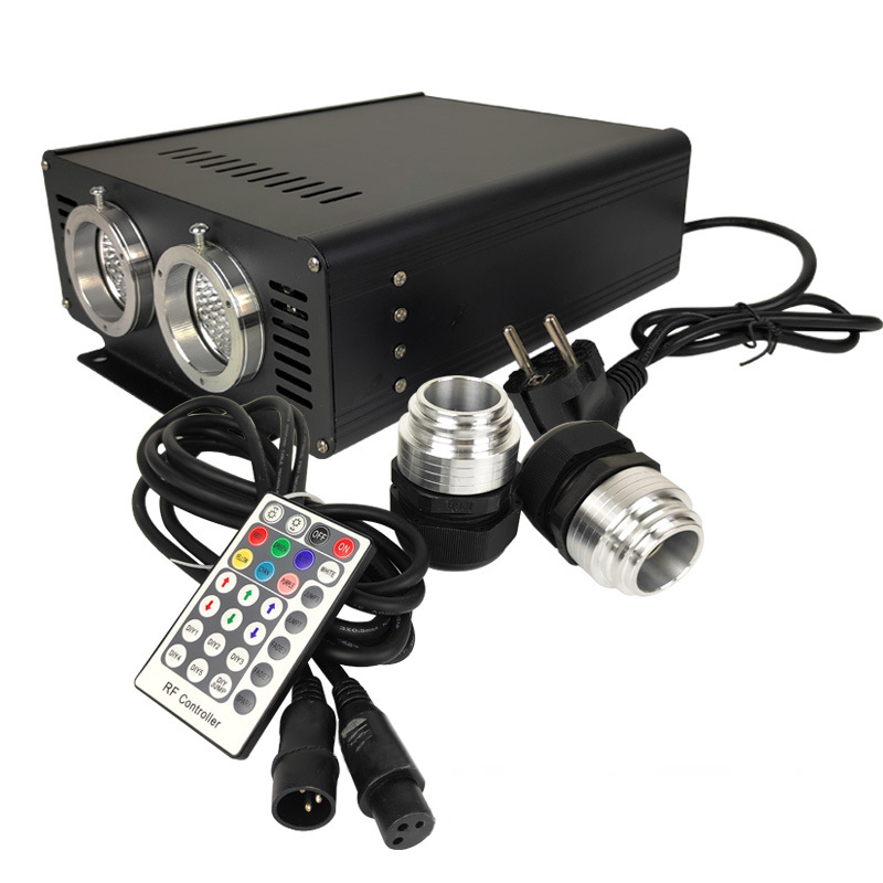 DMX512 32W Doppelkopf-RGB-LED-Glasfaser-Stern-Deckenleuchte