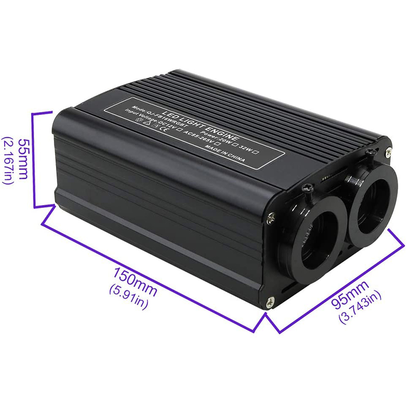 DC12V 32W dvouhlavý RGBW LED optický ovladač motoru s 28tlačítkovým RF dálkovým ovladačem DC12V 32W dvouhlavý RGBW LED optický ovladač motoru s 28tlačítkovým RF dálkovým ovladačem