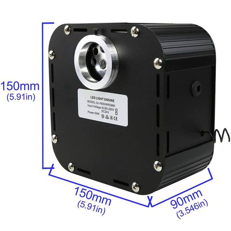 50W DMX RGBW Twinkle LED vláknová optická světla Motor s RF dálkovým ovládáním 50W DMX RGBW Twinkle LED vláknová optická světla Motor s RF dálkovým ovládáním