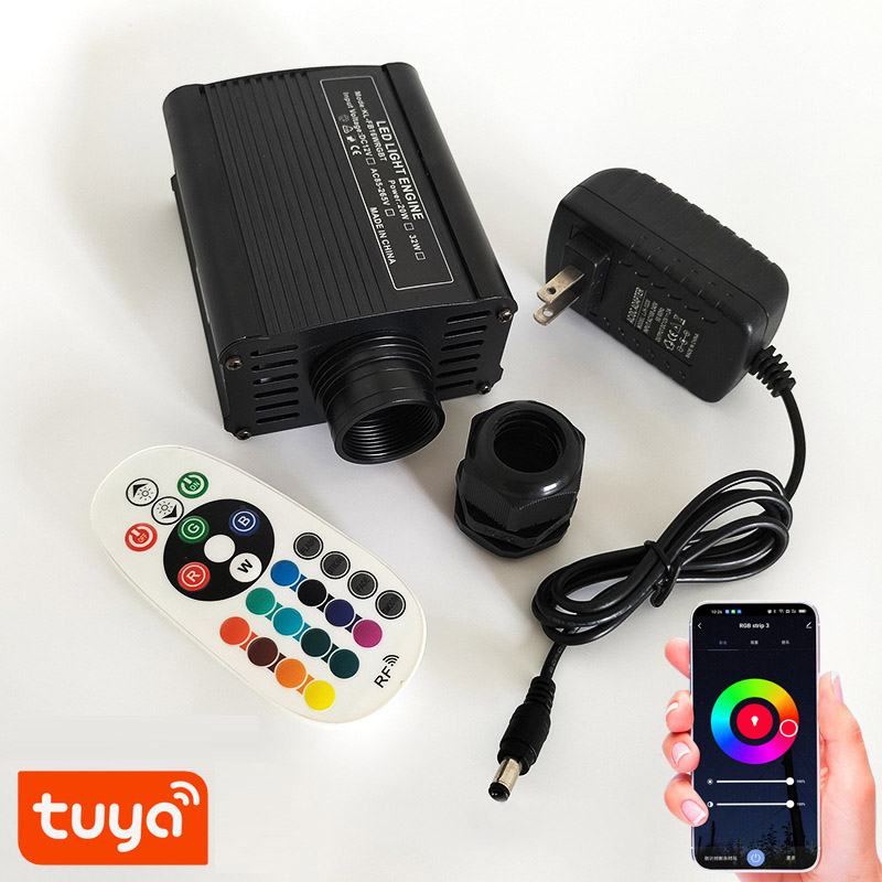 WiFi Tuya 16W RGBW LED Light Engine RF-Fernbedienung Glasfaserbeleuchtung