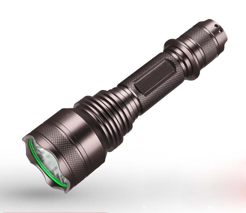 10W 317 Meter 1100LM LED Starkes Licht Aluminiumlegierung Outdoor Reiten Fernbeleuchtung Wasserdichte Selbstverteidigungs-Taschenlampe
