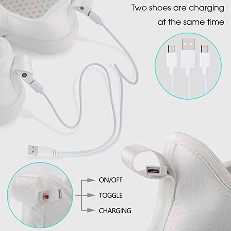 Barevné fluorescenční LED svítící boty, 26-46 yardů, USB nabíjení Blikající svítící boty Barevné fluorescenční LED svítící boty, 26-46 yardů, USB nabíjení Blikající svítící boty