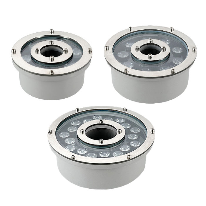DC12/24V 6/9/12/15/18/24/36W RGB DMX512 adresovatelné podvodní LED světlo IP68 Swim Pool Fountain Light, Pro fontány, jezírka DC12/24V 6/9/12/15/18/24/36W RGB DMX512 adresovatelné podvodní LED světlo IP68 Swim Pool Fountain Light, Pro fontány, jezírka