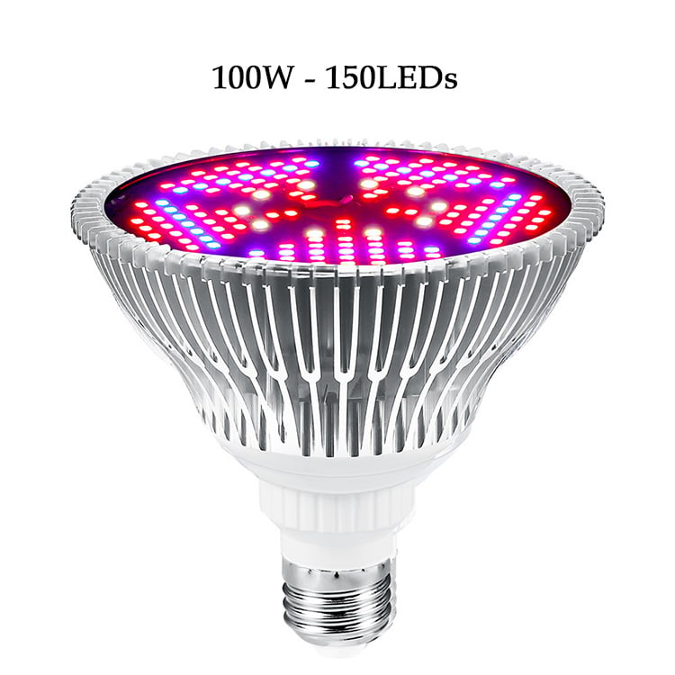E27 18W 28W 30W 50W 80W 100W LED Full Spectrum Grow Light Bulb