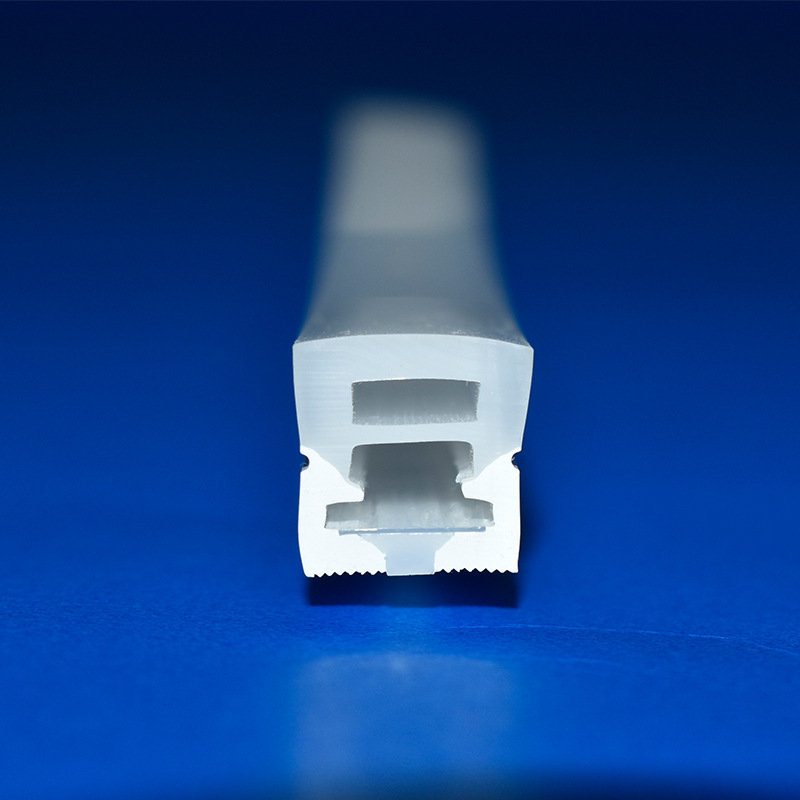 08*07mm silikonový difuzér LED pásek trubice pro 5mm světelný pás - třístranné osvětlení 08*07mm silikonový difuzér LED pásek trubice pro 5mm světelný pás - třístranné osvětlení