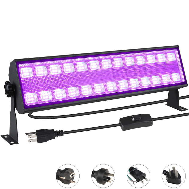 100W 385-400nm UV Blacklight Linear Wall Washer 80LEDs AC85-265V vstup