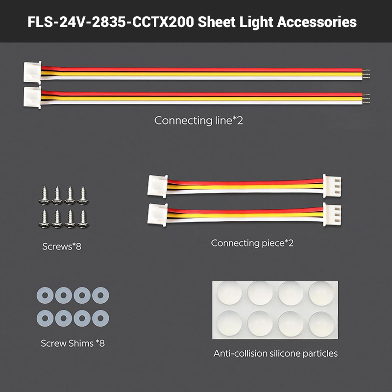 CCT Dual White Backlighting LED Sheet's Accessories