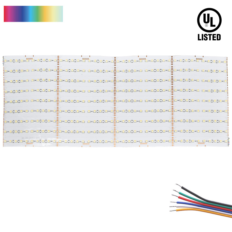 24V 5050 5v1 RGBTW LED světelný panel List pro podsvícení kamene 40x9 24V 5050 5v1 RGBTW LED světelný panel List pro podsvícení kamene 40x9