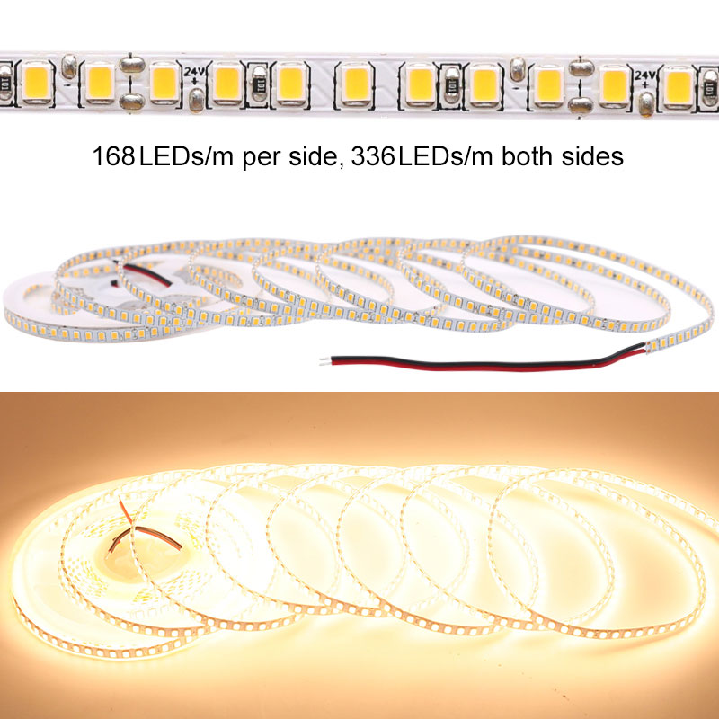 DC24V 6mm High Density 360 Degree Double Sided LED Strip White