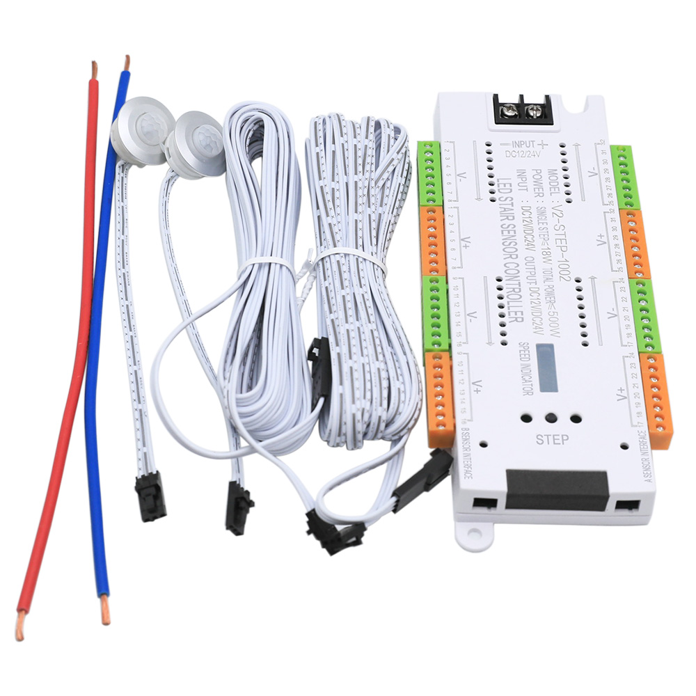 32CH LED ovladač pohybového senzoru pro LED schodišťová světla 32CH LED ovladač pohybového senzoru pro LED schodišťová světla