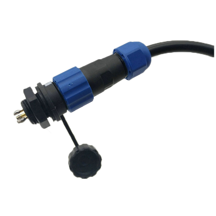 3PIN adaptér pro prodlužovací kabel s kovovou hlavou a zástrčkou