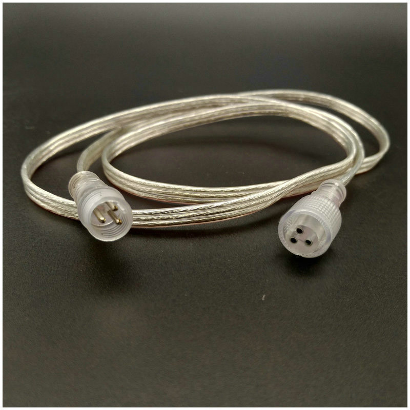 3PIN transparenter wasserdichter männlicher und weiblicher Stecker, Verlängerungskabel, Anschlussstecker 3PIN transparenter wasserdichter männlicher und weiblicher Stecker, Verlängerungskabel, Anschlussstecker
