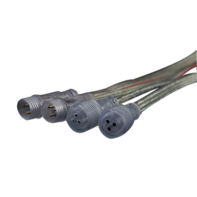 3PIN transparenter wasserdichter Stecker- und Buchsenstecker