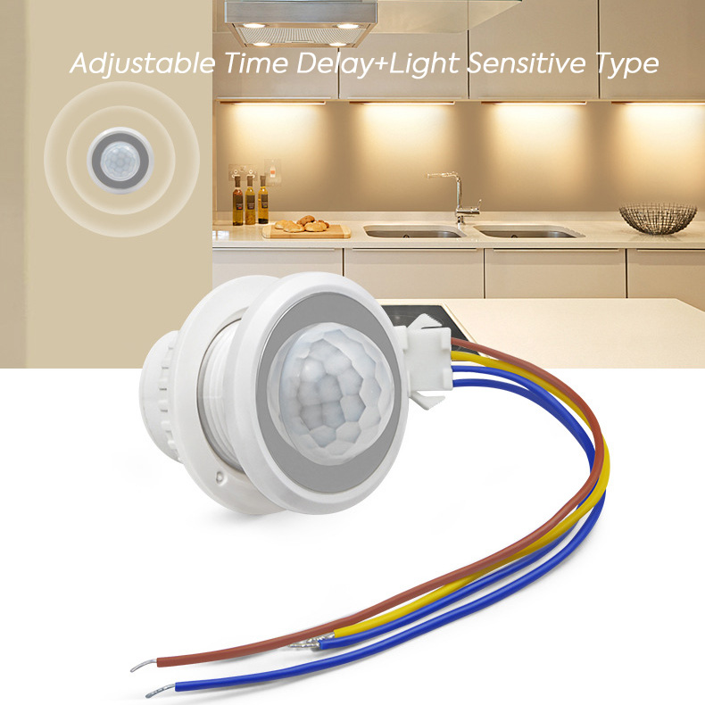 Mini AC Infrared PIR Motion Sensor Light Switch For 40W Stair Lights