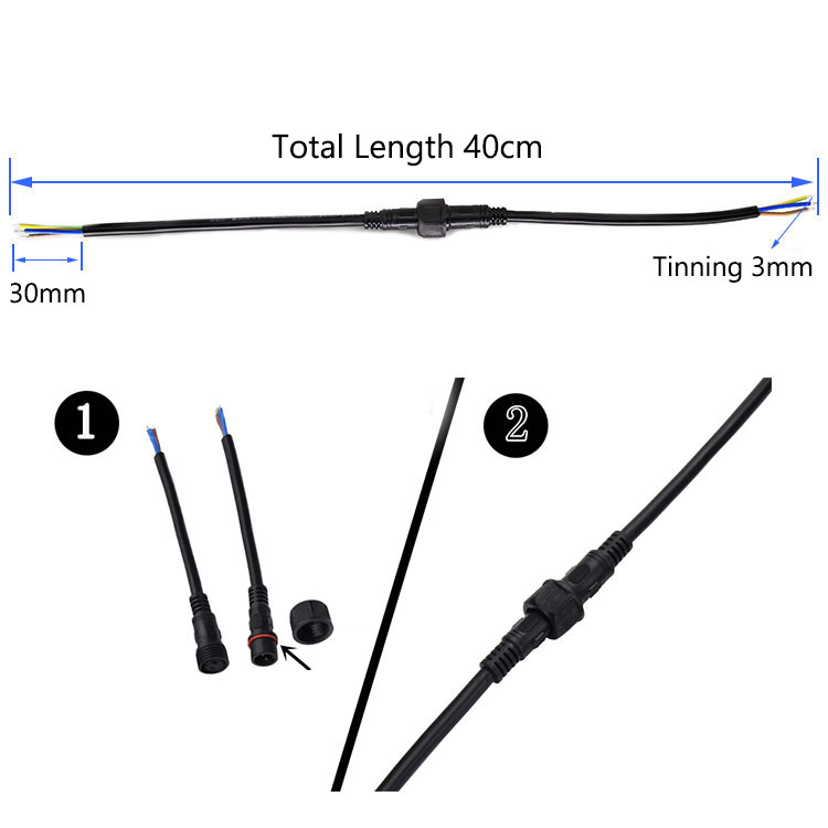4PIN Vodotěsný konektor samec a samice pro RGB LED pásková světla 4PIN Vodotěsný konektor samec a samice pro RGB LED pásková světla