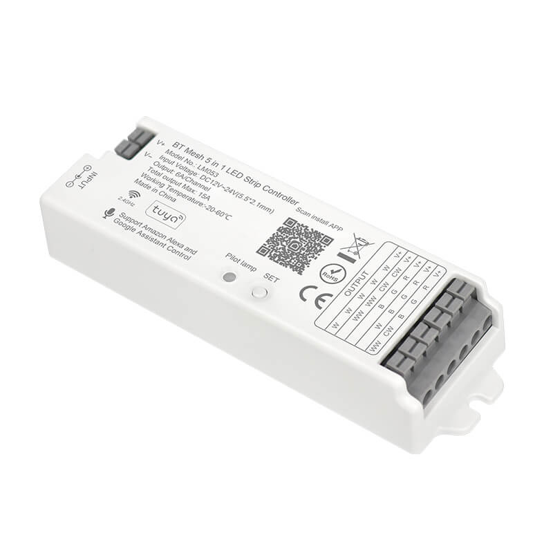 Ovladač Bluetooth 5 v 1 Via Tuya a Smart Life Control pro osvětlení LED pásků Ovladač Bluetooth 5 v 1 Via Tuya a Smart Life Control pro osvětlení LED pásků