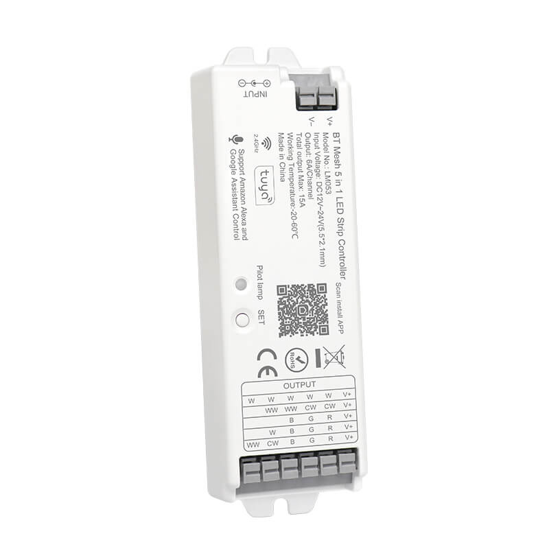 Ovladač Bluetooth 5 v 1 Via Tuya a Smart Life Control pro osvětlení LED pásků Ovladač Bluetooth 5 v 1 Via Tuya a Smart Life Control pro osvětlení LED pásků
